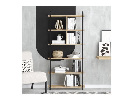 HANAH HOME Polica za knjige Tera Sapphire Oak Black