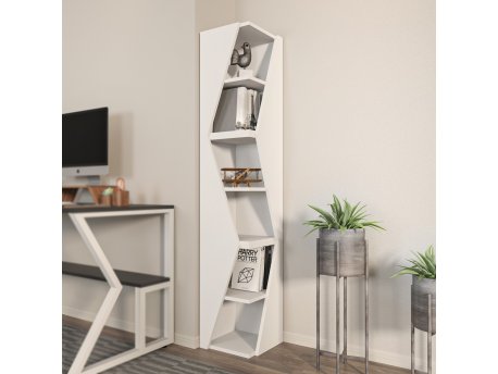 HANAH HOME Polica za knjige Arrow White