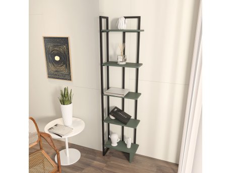 HANAH HOME Polica za knjige Alice Black Green