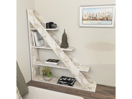 HANAH HOME Polica za knjige Pisagor White