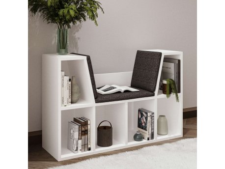 HANAH HOME Polica za knjige Livora White