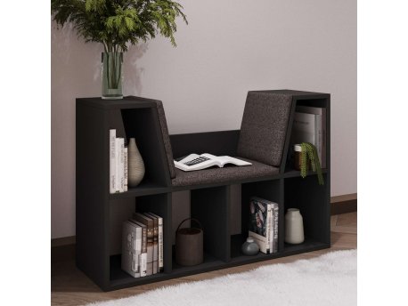HANAH HOME Polica za knjige Livora Anthracite