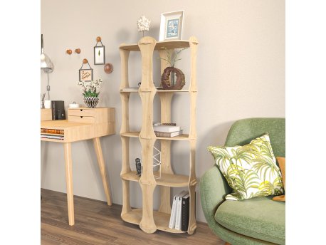 HANAH HOME Polica za knjige Ayzi Oak