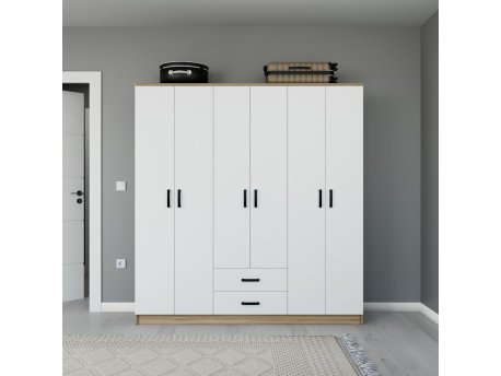 HANAH HOME Ormar braon - bele boje Yaman 1600 75