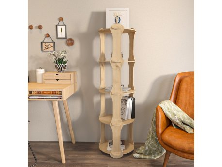 HANAH HOME Polica za knjige Yuvar Oak