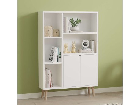 HANAH HOME Polica za knjige Lumo White