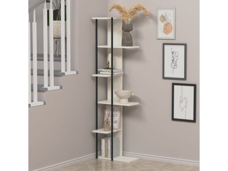 HANAH HOME Polica za knjige Feza White