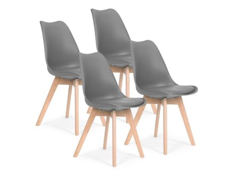 ModernHome Trepezarijske stolice set 4 kom Filipo Dark Gray
