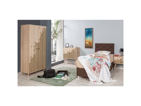 HANAH HOME Ormar u braon boji Stil 120