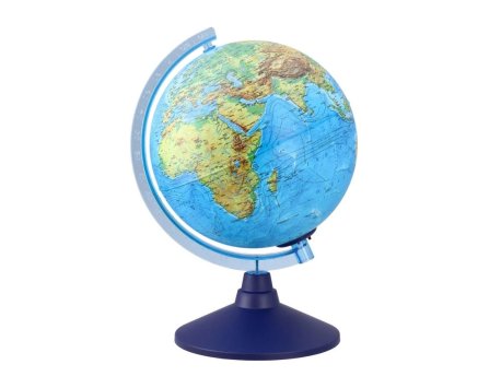 KENGUR Alaysky, globus sa LED svetlom, engleski, fizička mapa, 21cm