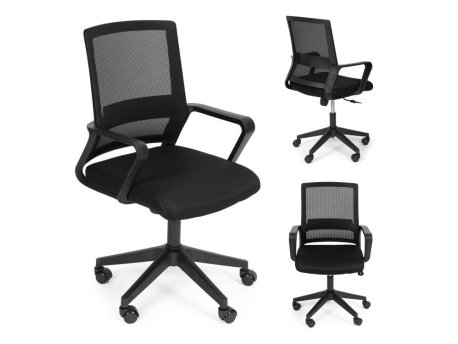 Bolzz ModernHome Kancelarijska stolica sa anatomski oblikovanim naslonom Black ModernHome