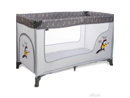 BBO Prenosivi krevetac za bebe 1 nivo Dream&Play Grey