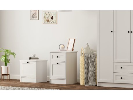 HANAH HOME Noćni ormarić bele boje Rb 168 03