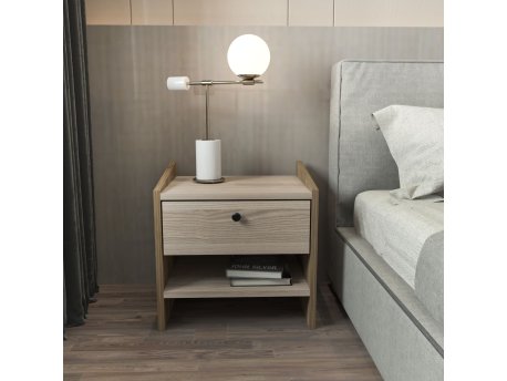 HANAH HOME Noćni ormarić Berlin Walnut Cordoba