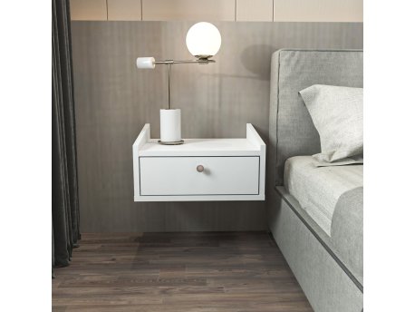 HANAH HOME Noćni ormarić Anel White