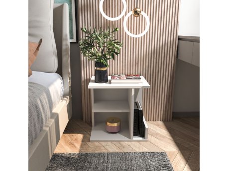 HANAH HOME Noćni ormarić Karamira White