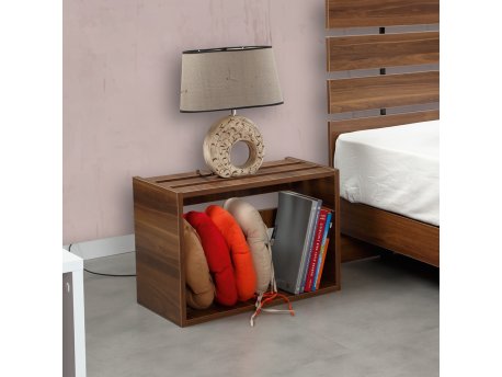 HANAH HOME Noćni ormarić Fuga Walnut