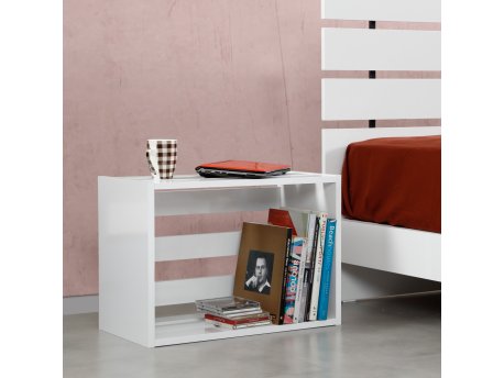 HANAH HOME Noćni ormarić Fuga Shiny White