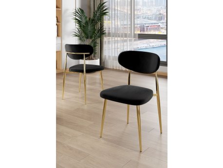 HANAH HOME Set stolica (6 komada) Vina Black Gold