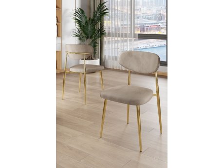 HANAH HOME Set stolica (6 komada) Vina Cappuccino Gold