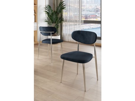 HANAH HOME Set stolica (6 komada) Vina Anthracite Chrome
