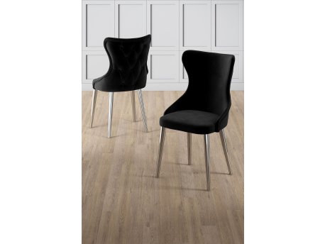 HANAH HOME Set stolica (6 komada) Alpa Black Chrome