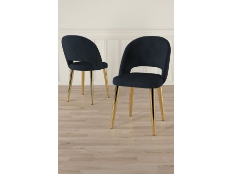 HANAH HOME Set stolica (6 komada) Pane Anthracite Gold