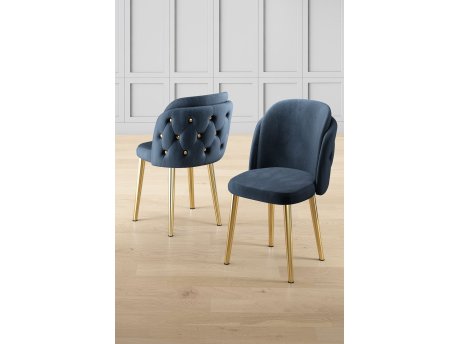 HANAH HOME Set stolica (6 komada) Axle Anthracite Gold