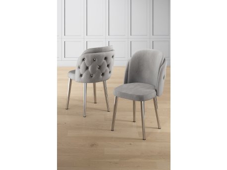 HANAH HOME Set stolica (6 komada) Axle Grey Chrome