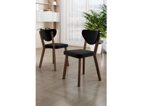 HANAH HOME Set stolica (6 komada) Arfe Black Brown