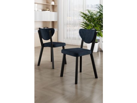 HANAH HOME Set stolica (6 komada) Arfe Anthracite Black