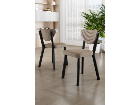 HANAH HOME Set stolica (6 komada) Arfe Cappuccino Black