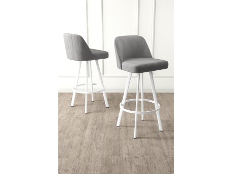HANAH HOME Set barskih stolica (6 komada) Atex Grey White