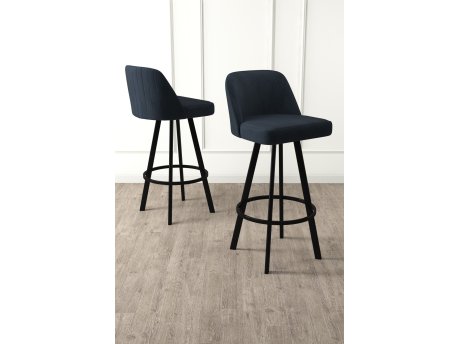 HANAH HOME Set barskih stolica (6 komada) Atex Anthracite Black