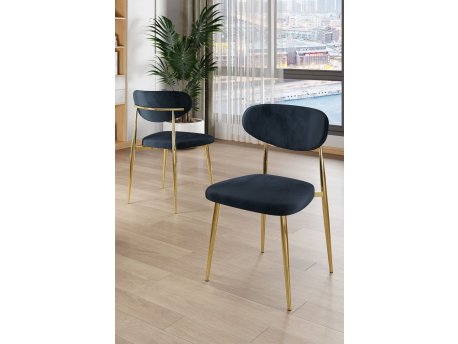 HANAH HOME Set stolica (4 komada) Vina Anthracite Gold