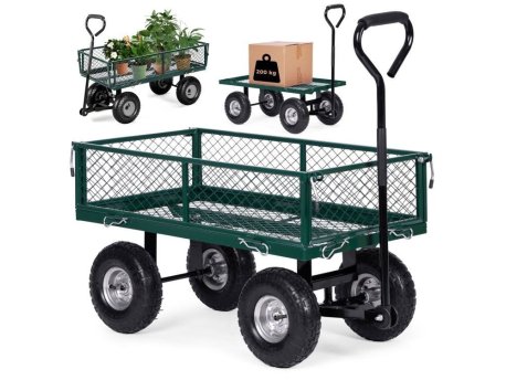 MultiGarden Transportna kolica za baçtu 200 kg sa bonim panelima koji se otvaraju, tokovi na naduvavanje