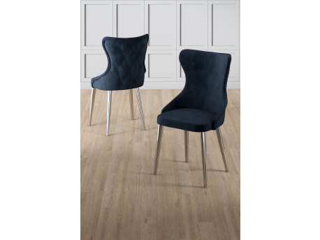 HANAH HOME Set stolica (4 komada) Alpa Anthracite Chrome