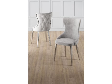 HANAH HOME Set stolica (4 komada) Alpa Grey Chrome