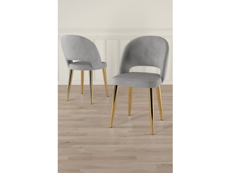 HANAH HOME Set stolica (4 komada) Pane Grey Gold
