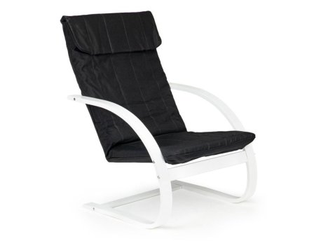 ModernHome Stolica za ljuljanje white/black