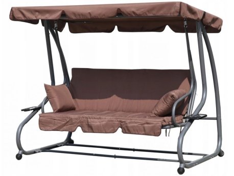 MultiGarden MULTIGARDEN Bastenska ljuljaska - lezaljka 2u1 brown