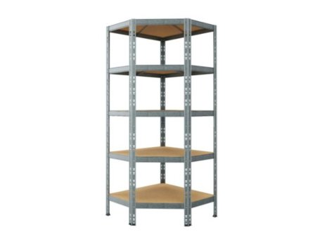 ANEMOS Metalna ugaona polica 180x66x66x40 cm 5 nivoa 130100095