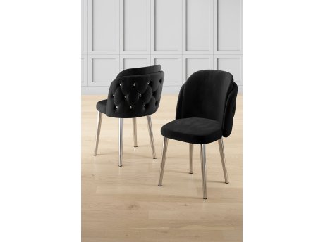 HANAH HOME Set stolica (4 komada) Axle Black Chrome