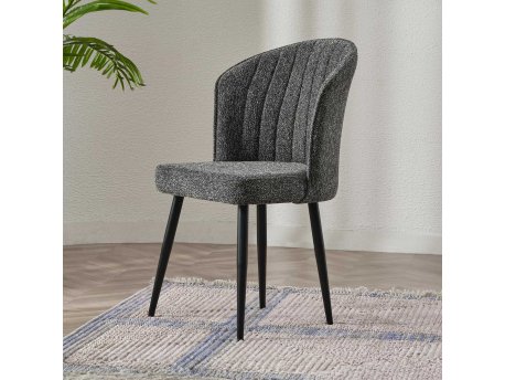 HANAH HOME Set stolica (4 komada) Rubi Anthracite Black