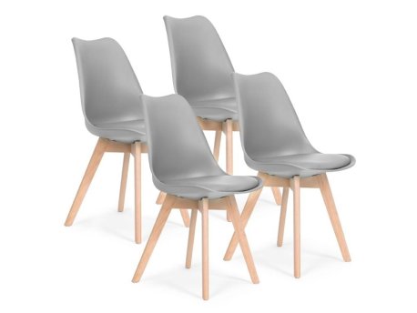 ModernHome Trpezarijske stolice set 4 kom Filipo light grey 2