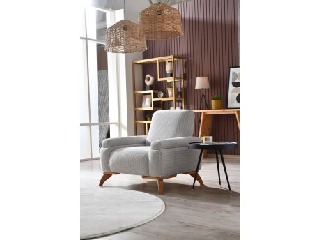 Atelier del Sofa 1-Seat Sofa Zena Grey Coffee fotelja