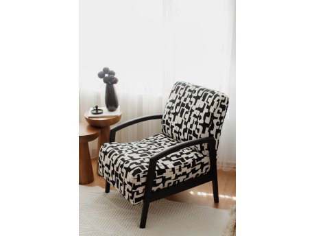 Atelier del Sofa Ving Chair fotelja Luma Black White v2