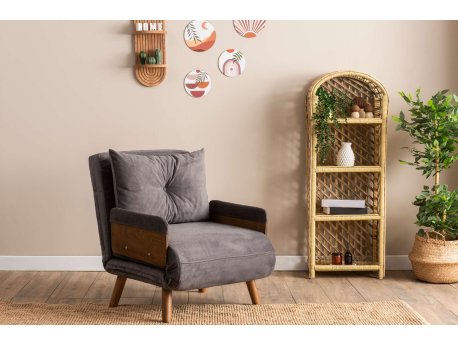 Atelier del Sofa Sofa-krevet sa 1 sedeljkom Cosmo Single Grey