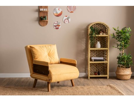 Atelier del Sofa Sofa-krevet sa 1 sedeljkom Cosmo Single Mustard