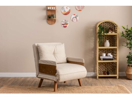 Atelier del Sofa Sofa-krevet sa 1 sedaljkom Cosmo Single Cream